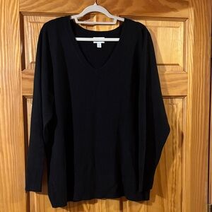 Women’s Black V-Neck Sweater